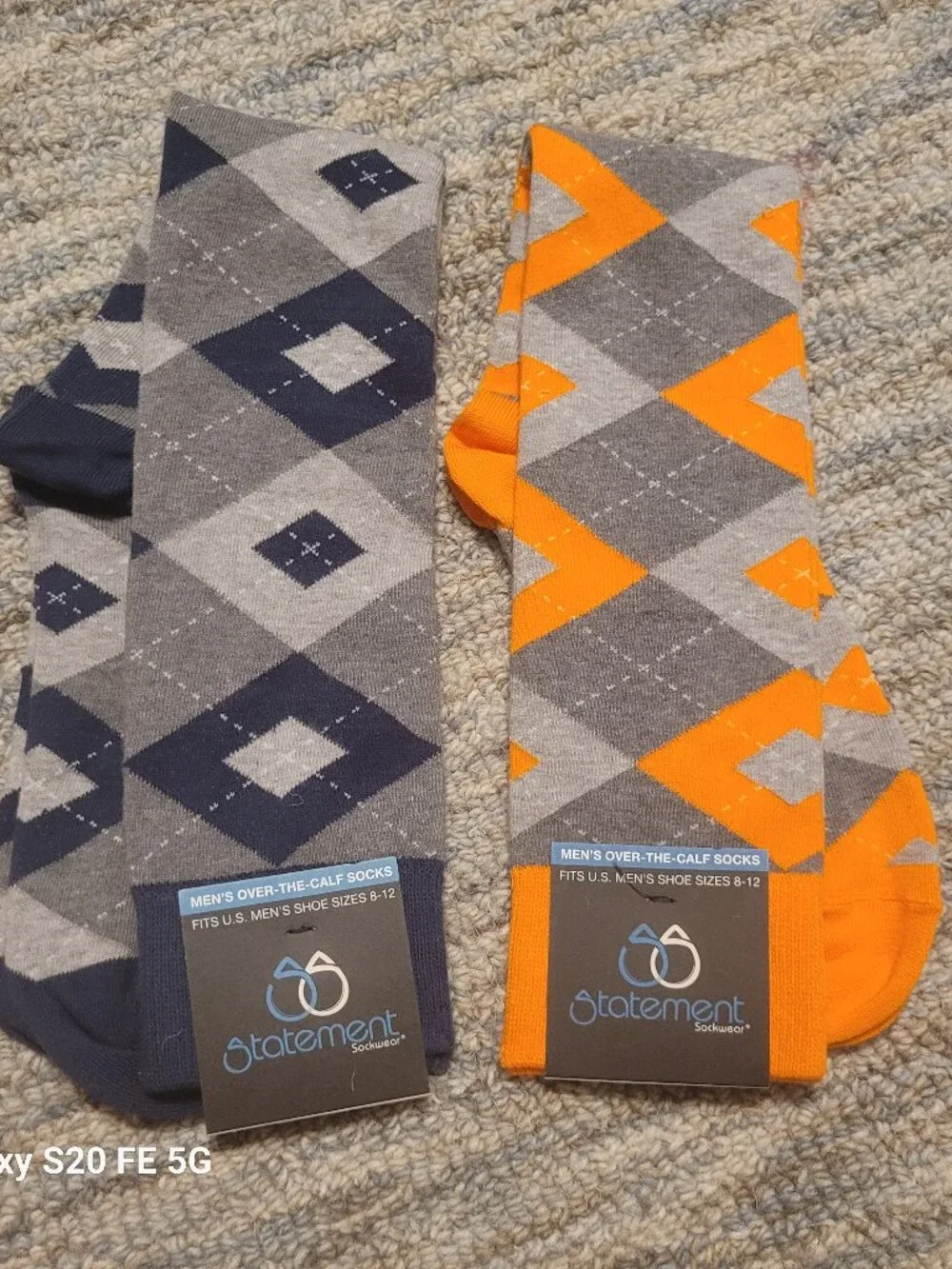Two Pairs of Statement Sockwear Argyle Socks